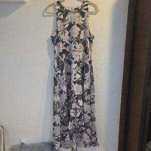 Banana Republic Floral Print Flounce Maxi Dress With Hi-lo Hem